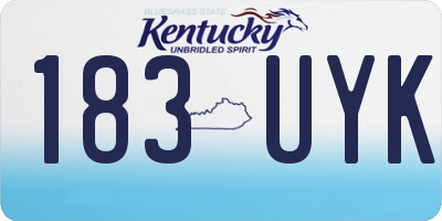 KY license plate 183UYK