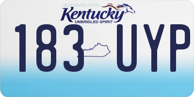 KY license plate 183UYP