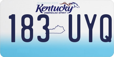 KY license plate 183UYQ