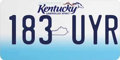 KY license plate 183UYR