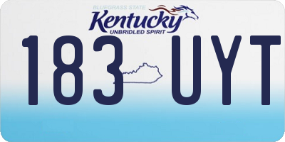 KY license plate 183UYT