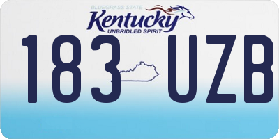 KY license plate 183UZB
