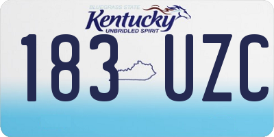 KY license plate 183UZC