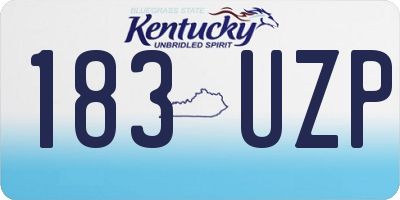 KY license plate 183UZP