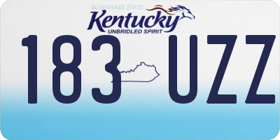 KY license plate 183UZZ