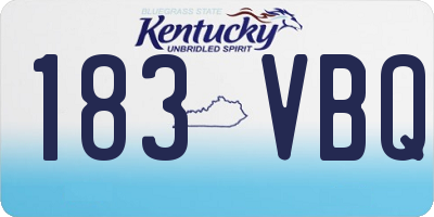 KY license plate 183VBQ