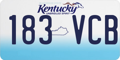 KY license plate 183VCB