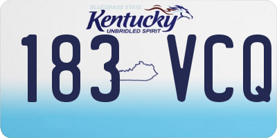 KY license plate 183VCQ