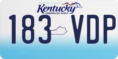 KY license plate 183VDP