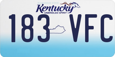 KY license plate 183VFC
