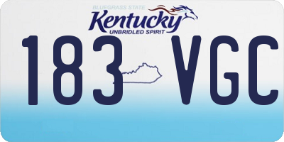 KY license plate 183VGC
