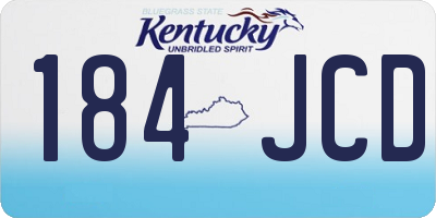 KY license plate 184JCD
