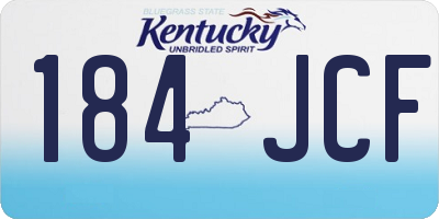 KY license plate 184JCF