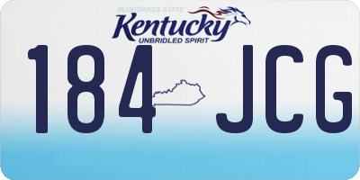 KY license plate 184JCG