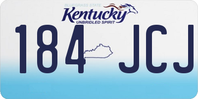 KY license plate 184JCJ