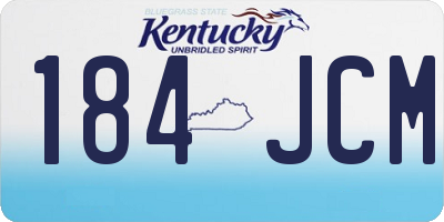 KY license plate 184JCM