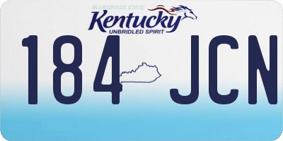 KY license plate 184JCN