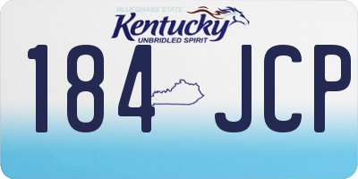 KY license plate 184JCP