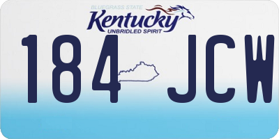 KY license plate 184JCW