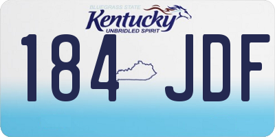 KY license plate 184JDF