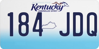 KY license plate 184JDQ