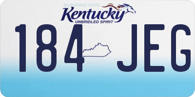 KY license plate 184JEG