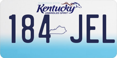KY license plate 184JEL