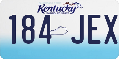 KY license plate 184JEX