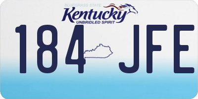 KY license plate 184JFE