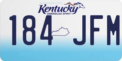 KY license plate 184JFM