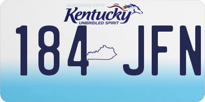 KY license plate 184JFN