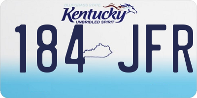 KY license plate 184JFR