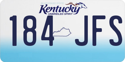 KY license plate 184JFS