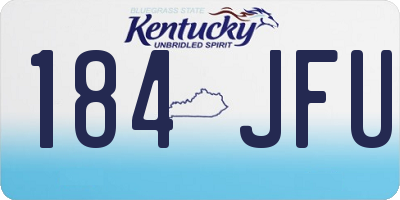 KY license plate 184JFU