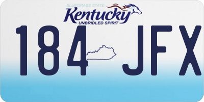 KY license plate 184JFX