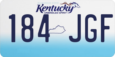 KY license plate 184JGF