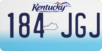 KY license plate 184JGJ