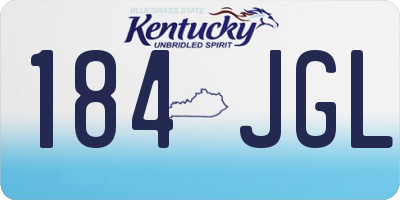 KY license plate 184JGL