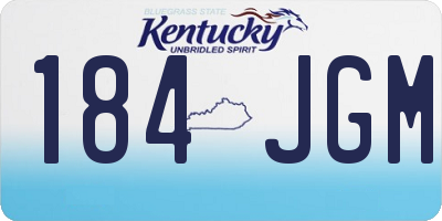 KY license plate 184JGM