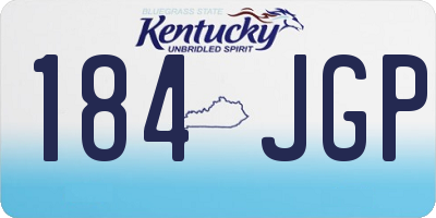 KY license plate 184JGP