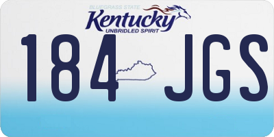 KY license plate 184JGS