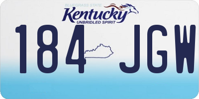 KY license plate 184JGW