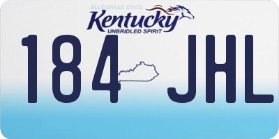 KY license plate 184JHL