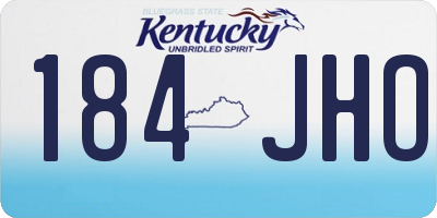 KY license plate 184JHO