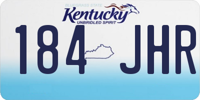 KY license plate 184JHR