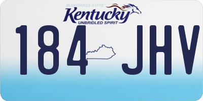 KY license plate 184JHV