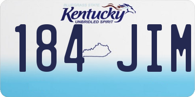 KY license plate 184JIM