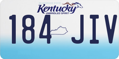 KY license plate 184JIV