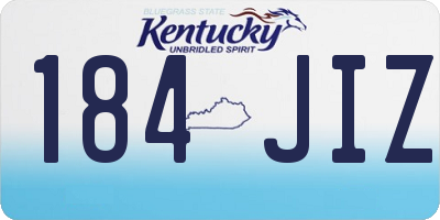 KY license plate 184JIZ