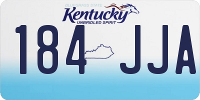 KY license plate 184JJA